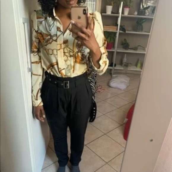 Chain Print Longline Sleeve Blouse - Picture 5 of 8